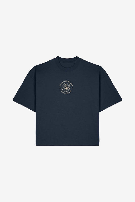 Navy Blue Boxy Tee
