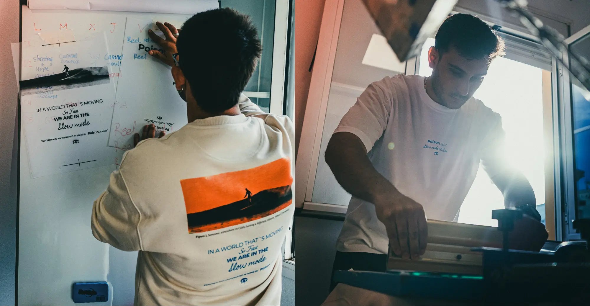 Serigrafía artesanal en el taller de Poison Atelier